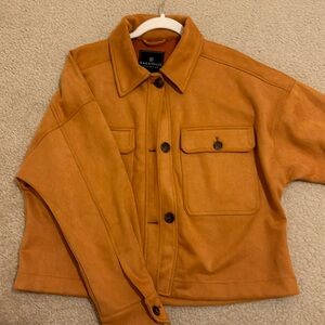 Bagatelle Faux Suede Button Down | size: M